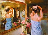 Mirror Canvas Paintings - BEAUTY IN THE MIRROR
